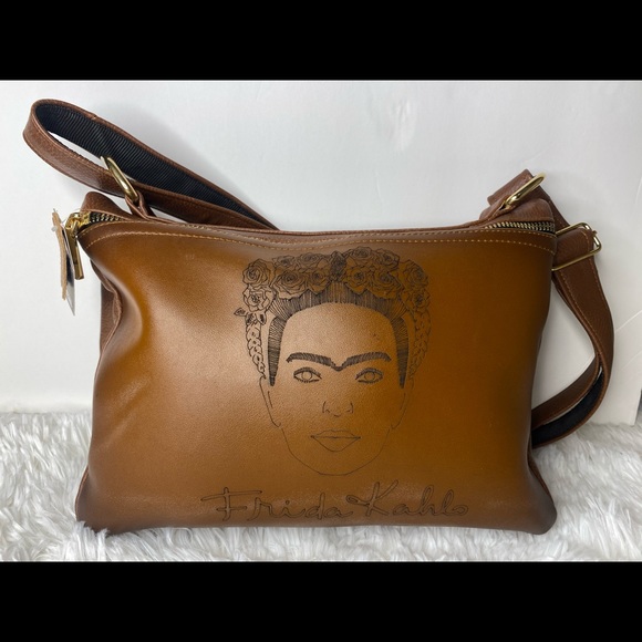Frida Khalo crossbody leather bag - Picture 2 of 3